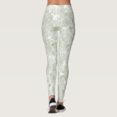 Leggings Floral botanique d'aquarelle verte en pastel (Dos)