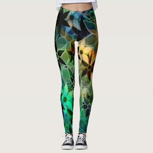 Leggings Floral coloré #2 (Devant)