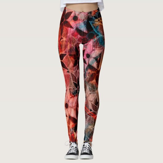 Leggings Floral coloré #3 (Devant)