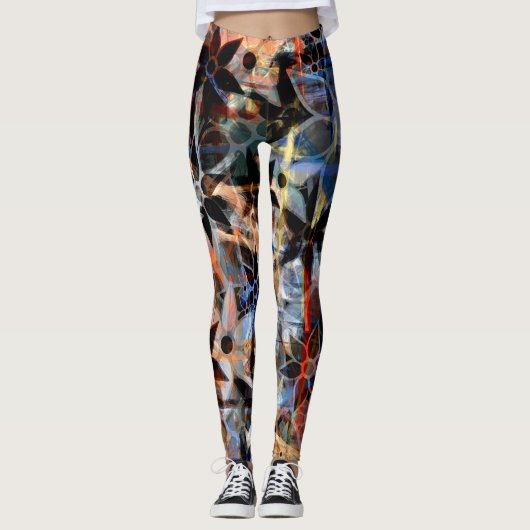 Leggings Floral coloré #5 (Devant)