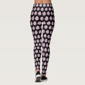 Leggings Floral Daisy rose bleu Motif d'illustration (Dos)