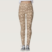 Leggings Floral dans les tons de la Terre (Devant)