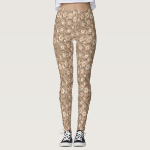 Leggings Floral dans les tons de la Terre