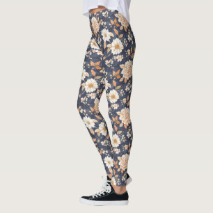 Leggings Floral de crème marine d'automne