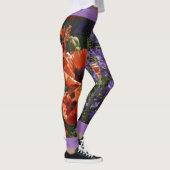 Leggings Floral de pavot orange avec nom (Droite)