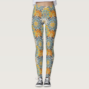 Leggings Floral décoratif/Mandala