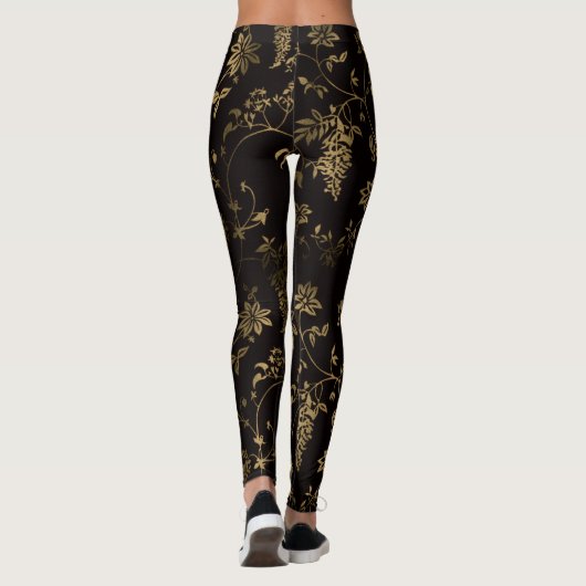 Leggings Floral doré (Dos)