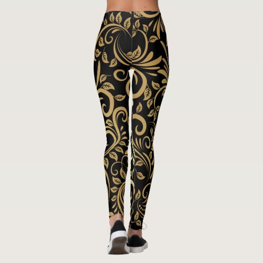 Leggings floral doré (Dos)