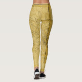 Leggings Floral doré Abstrait (Dos)