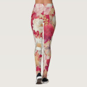 Leggings Floral élégant rouge (Dos)