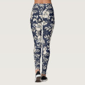 Leggings Floral en bleu (Dos)