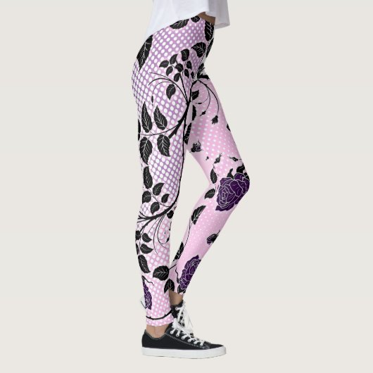 Leggings Floral et Pois (Droite)