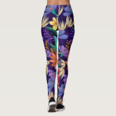 Leggings Floral Exotic Flowers Motif-23004 (Dos)