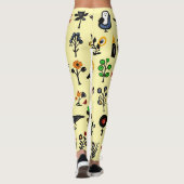 Leggings Floral folk coloré et oiseaux (Dos)