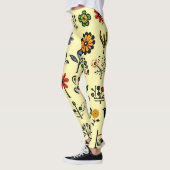 Leggings Floral folk coloré et oiseaux (Gauche)