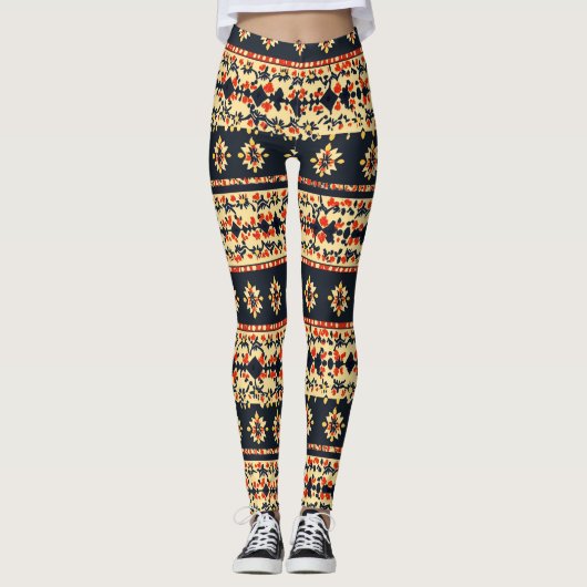 Leggings Floral Folk Motif (Devant)