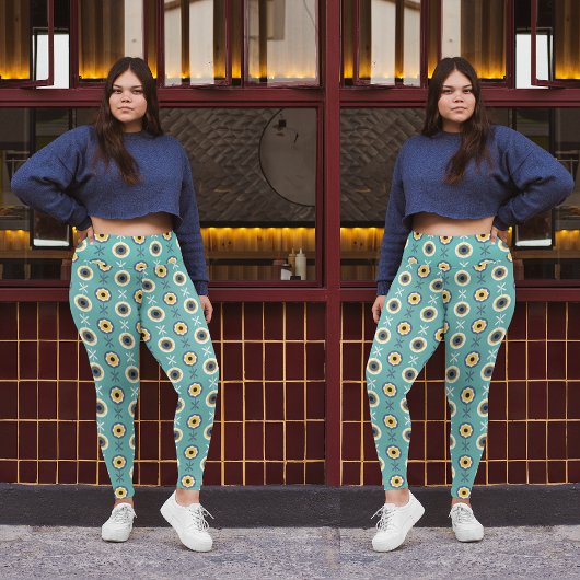 Leggings Floral géométrique