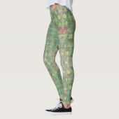 Leggings Floral Green Grey Tile  (Gauche)