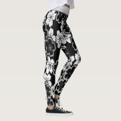 Leggings Floral japonais monochrome (Droite)