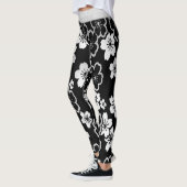 Leggings Floral japonais monochrome (Gauche)
