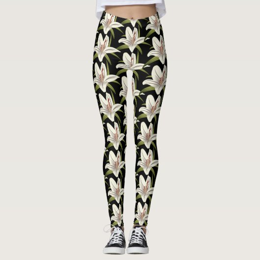 Leggings Floral Lilly blanc (Devant)