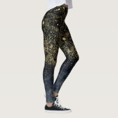 Leggings Floral Mandala or bleu (Droite)