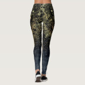 Leggings Floral Mandala or bleu (Dos)