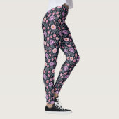 Leggings Floral mauve et tuliane rose (Droite)