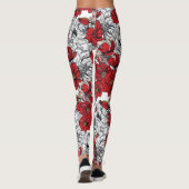 Leggings Floral moderne.Fleurs de printemps. (Dos)
