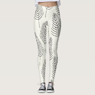 Leggings Floral naturel : Vintage blanc Abstrait