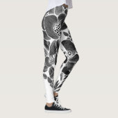 Leggings Floral noir blanc (Droite)