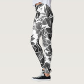 Leggings Floral noir blanc (Gauche)