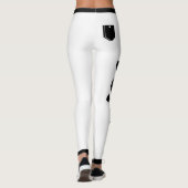 Leggings Floral noir & blanc Moderne Chic Cute tendance (Dos)