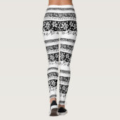 Leggings Floral noir et blanc (Dos)