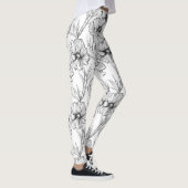 Leggings Floral noir et blanc moderne (Droite)