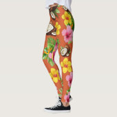 Leggings Floral orange (Gauche)