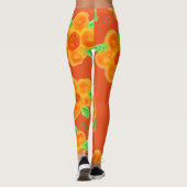 Leggings Floral Orange brillant (Dos)