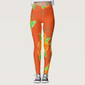 Leggings Floral Orange brillant (Devant)