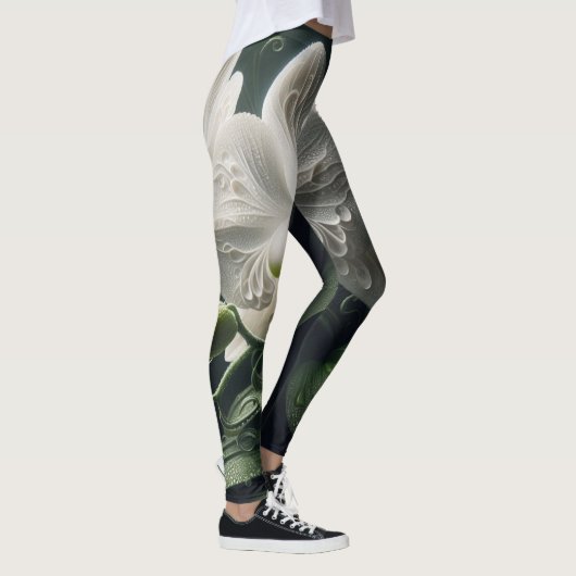 Leggings Floral Orchidée blanche (Droite)