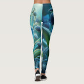 Leggings Floral orchidée bleue (Dos)