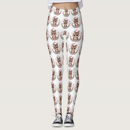 Leggings Floral Owl Princess (Devant)