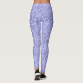Leggings Floral Périwinkle bleu pourpre (Dos)