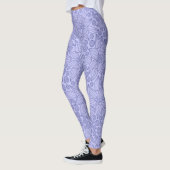Leggings Floral Périwinkle bleu pourpre (Gauche)
