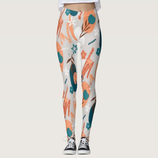 Leggings Floral plat biologique (Devant)