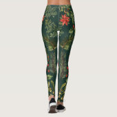 Leggings Floral Poinsettia Baies rouges Botanique (Dos)