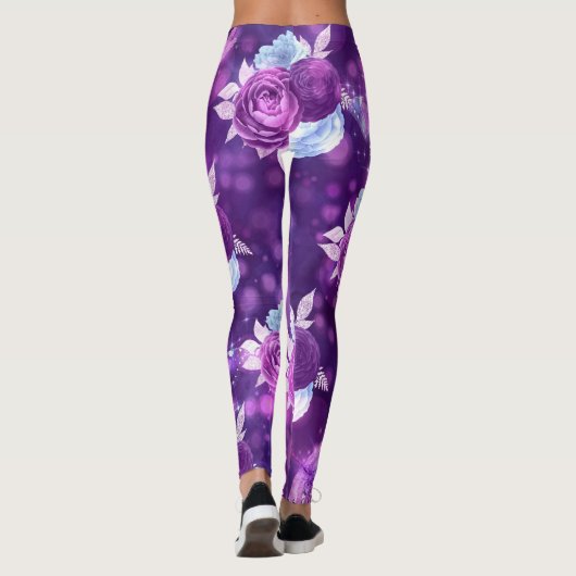 Leggings Floral pourpre (Dos)