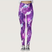 Leggings Floral pourpre (Devant)