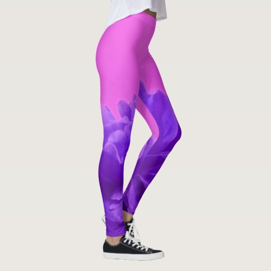 Leggings Floral pourpre et framboise (Droite)