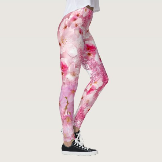 Leggings floral rose (Droite)