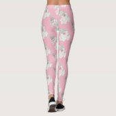 Leggings Floral rose blanc et rose (Dos)